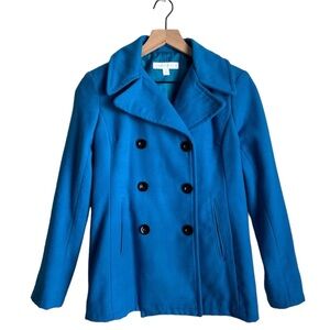 New York & Company Wool Blend Lined Pea Coat Women's Size XS